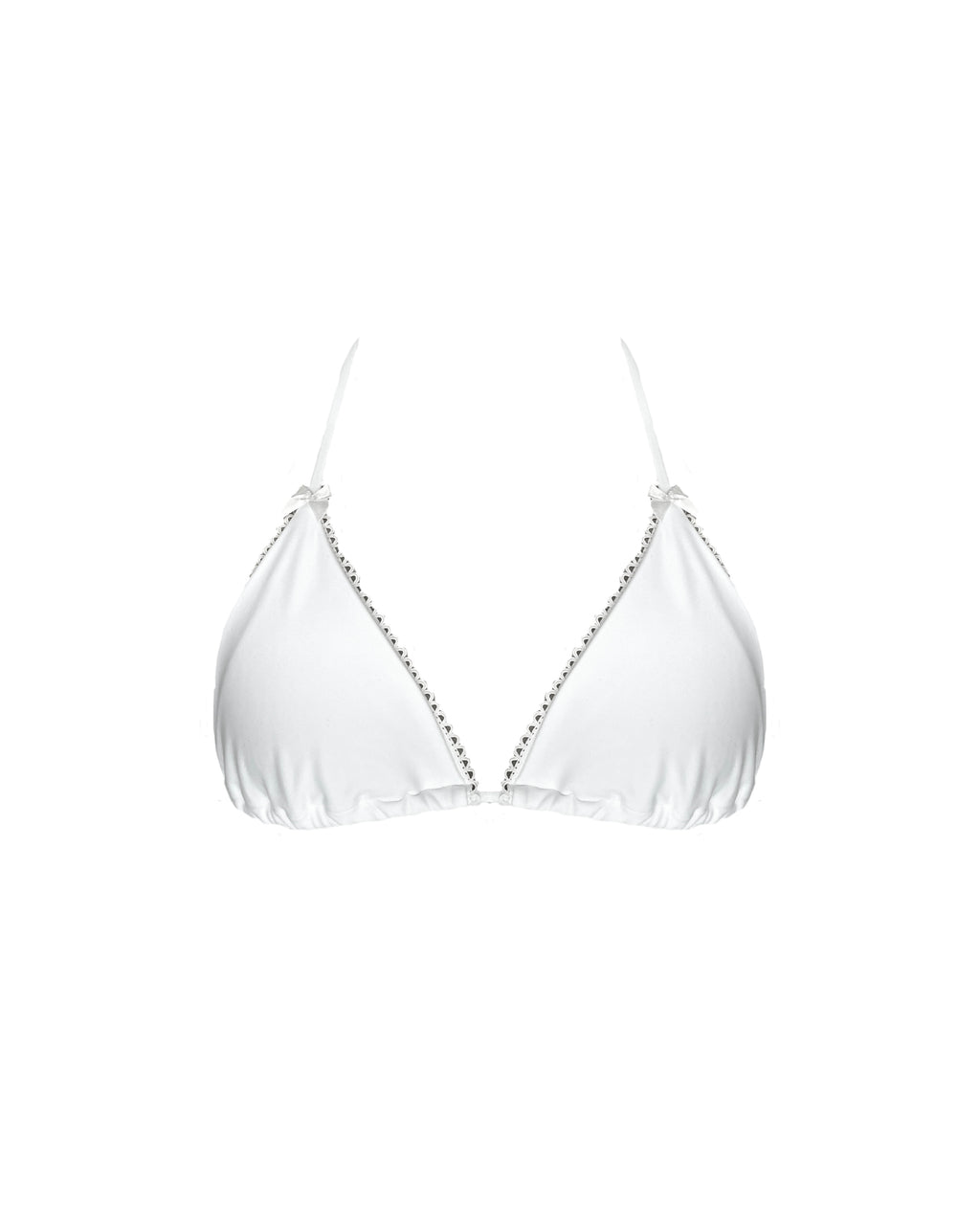 aada olive white bow top bikini
