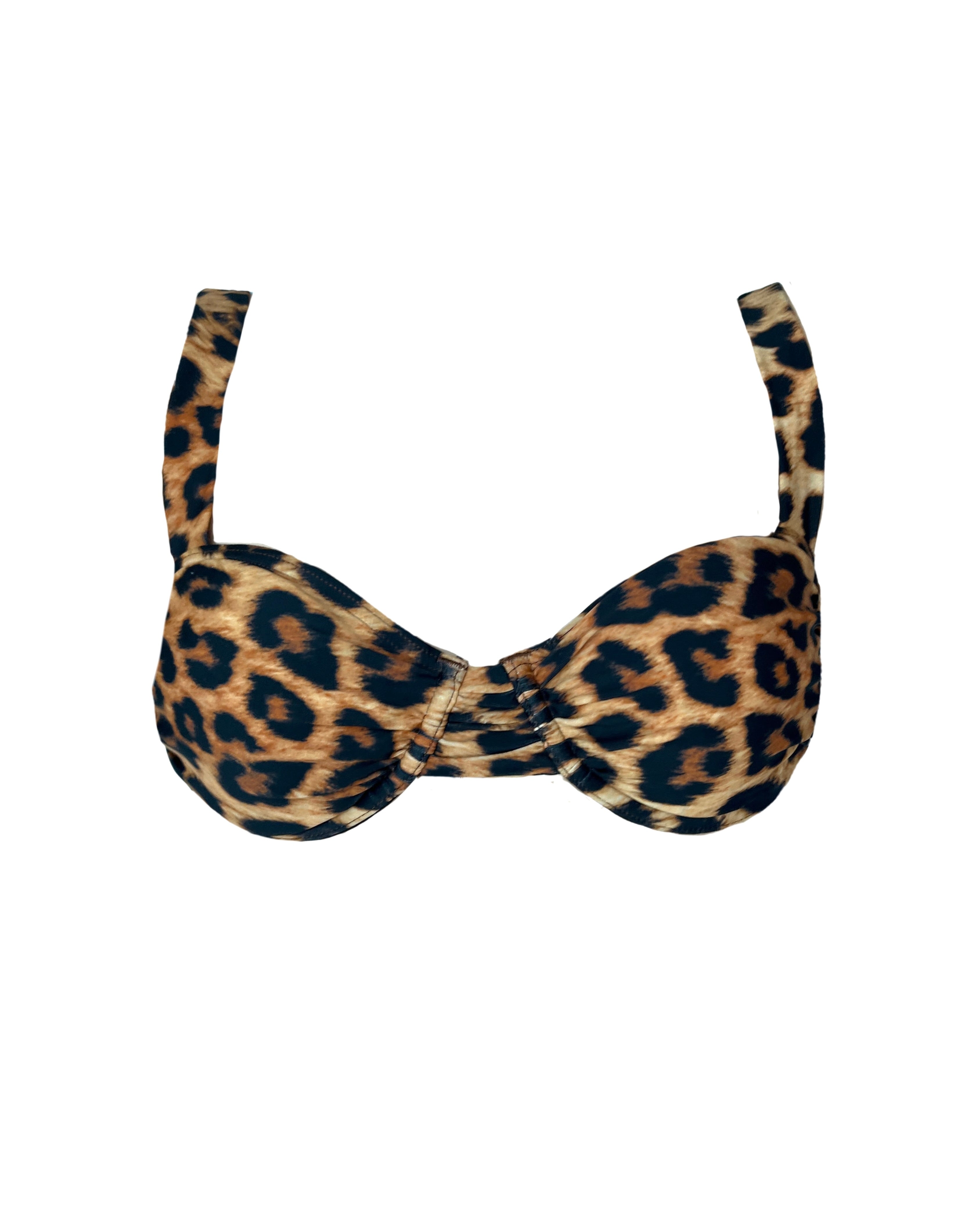 aada olive leopard bikini top